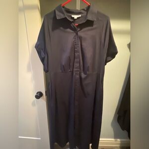 Chico's Navy Blue Shirt Dress